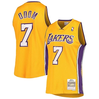 Los Angeles Lakers Lamar Odom Mitchell & Ness 2009-10 Hardwood Classics Swingman Gold Jersey