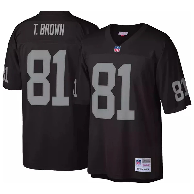 Oakland Raiders Tim Brown 1997 Mitchell & Ness Black Retired Player Legacy Jersey