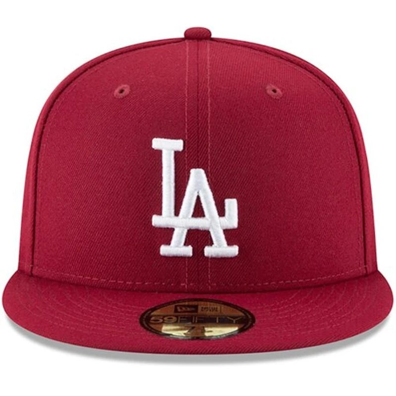 Los Angeles Dodgers Cardinal Red Basic 59FIFTY Fitted Hat