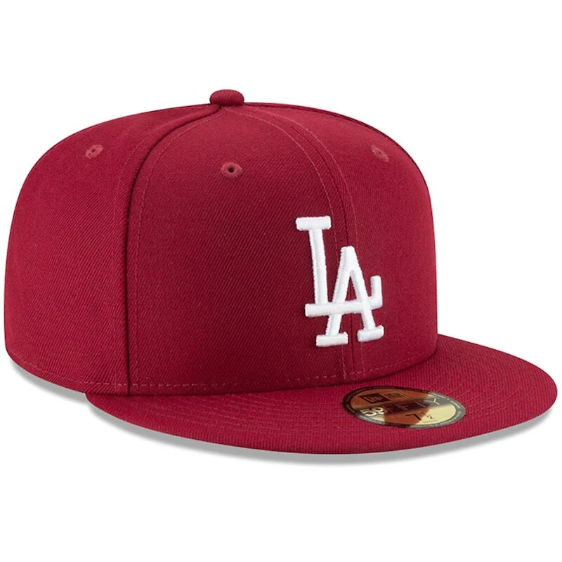Los Angeles Dodgers Cardinal Red Basic 59FIFTY Fitted Hat
