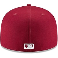 Los Angeles Dodgers Cardinal Red Basic 59FIFTY Fitted Hat