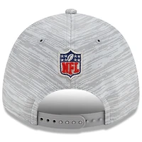 Los Angeles Rams New Era White Heathered Gray 2021 NFC Champions Locker Room 9FORTY Snapback Adjustable Hat