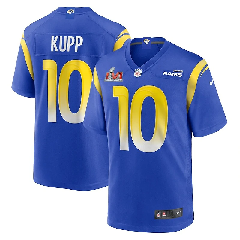 Los Angeles Rams Cooper Kupp Nike Super Bowl LVI Bound Patch Royal Blue Game Jersey