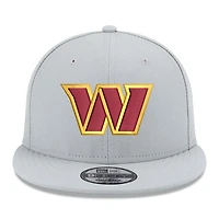 Washington Commanders New Era Gray Basic 9FIFTY Snapback Adjustable Hat