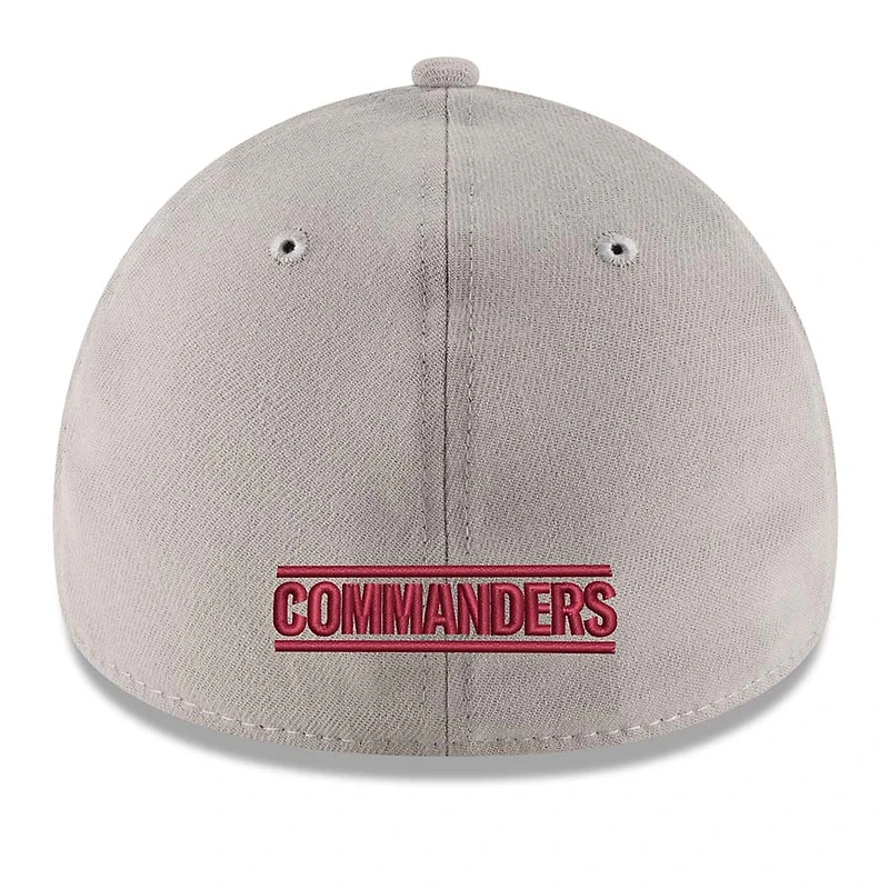 Washington Commanders New Era Gray Basic 39THIRTY Flex Fit Hat
