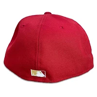 New York Yankees Red Pinot 50th Year Side Patch Metallic Gold UV 59FIFTY Fitted Hat
