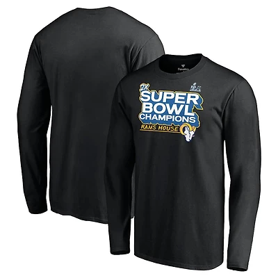 Los Angeles Rams Black Super Bowl LVI Champions Parade Celebration Long Sleeve T-Shirt