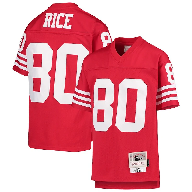 Youth San Francisco 49ers Jerry Rice Scarlet Red Mitchell & Ness 1990 Legacy Retired Player Jersey