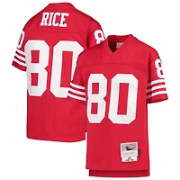 Youth San Francisco 49ers Jerry Rice Scarlet Red Mitchell & Ness 1990 Legacy Retired Player Jersey