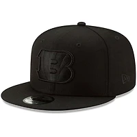 Cincinnati Bengals Black On Black New Era 9FIFTY Adjustable Snapback Hat