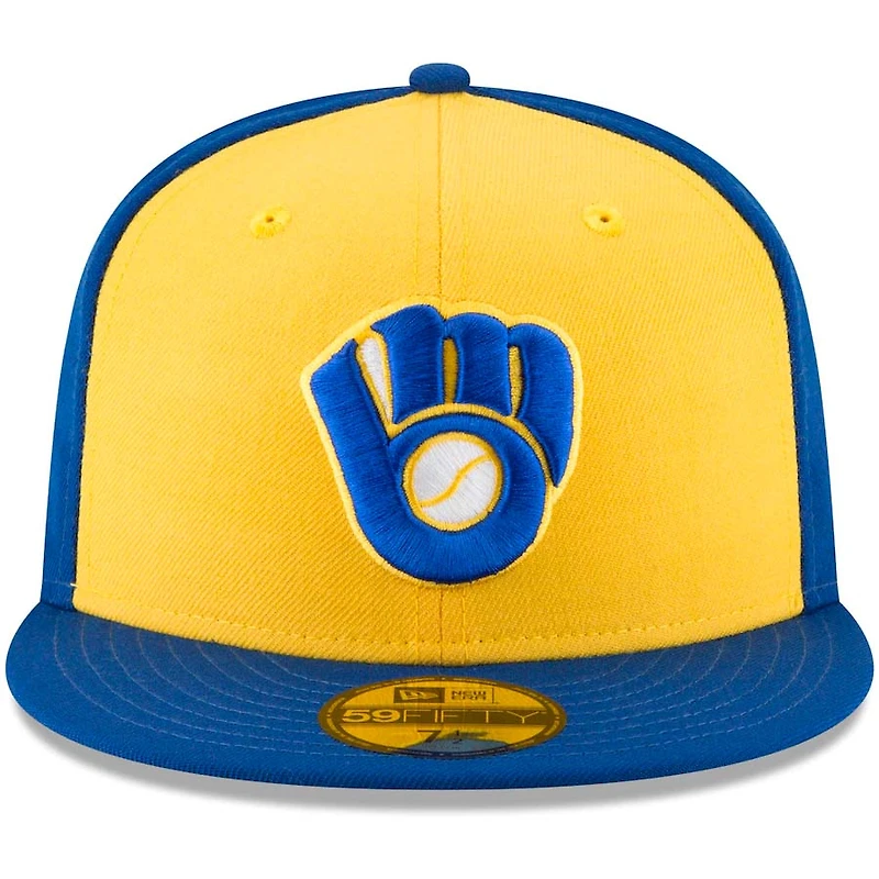 Milwaukee Brewers New Era Blue Cooperstown 59FIFTY Fitted Hat