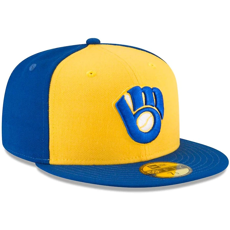 Milwaukee Brewers New Era Blue Cooperstown 59FIFTY Fitted Hat