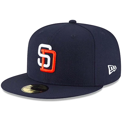 San Diego Padres New Era Navy Cooperstown 59FIFTY Fitted Hat