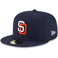 San Diego Padres New Era Navy Cooperstown 59FIFTY Fitted Hat