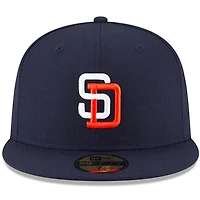 San Diego Padres New Era Navy Cooperstown 59FIFTY Fitted Hat
