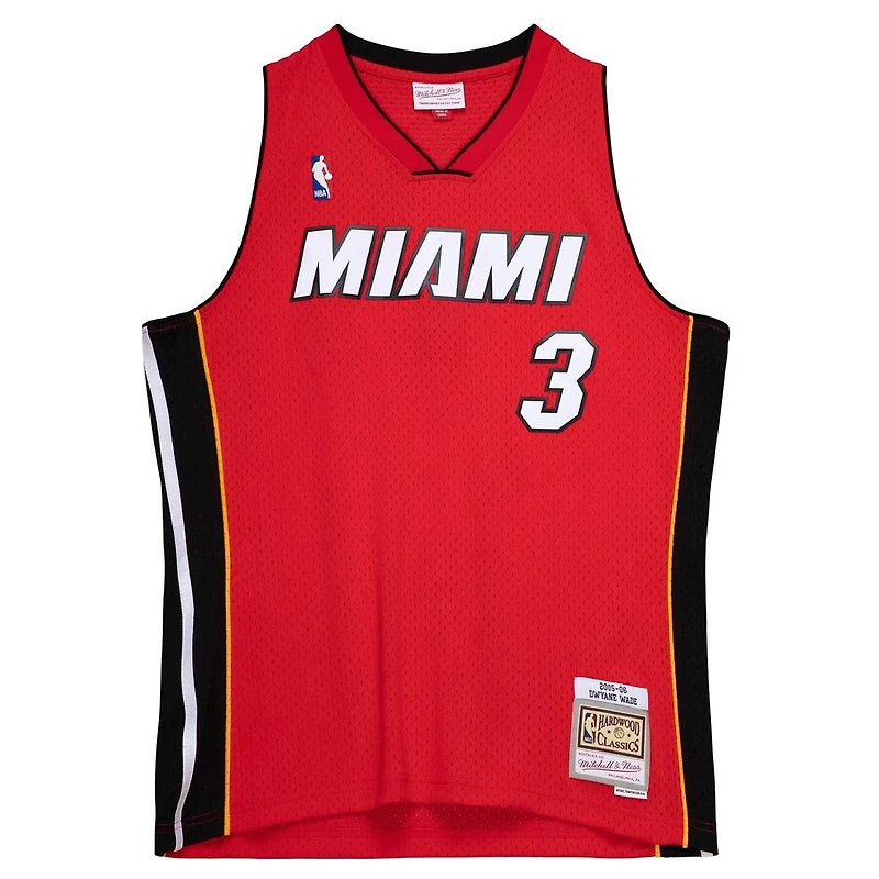 Miami Heat Dwayne Wade Mitchell & Ness 2005-06 Hardwood Classics Swingman Player Alternate Red Jersey
