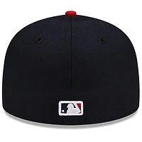 Cleveland Guardians Home New Era Navy Red Authentic Collection On-Field 59FIFTY Fitted Hat