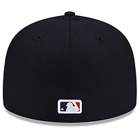 Cleveland Guardians Road New Era Navy Red Authentic Collection On-Field 59FIFTY Fitted Hat