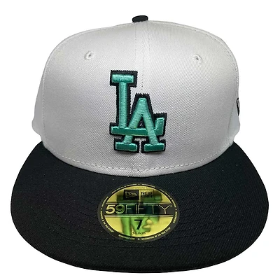Los Angeles Dodgers White Black Two Tone UV 59FIFTY Fitted Hat