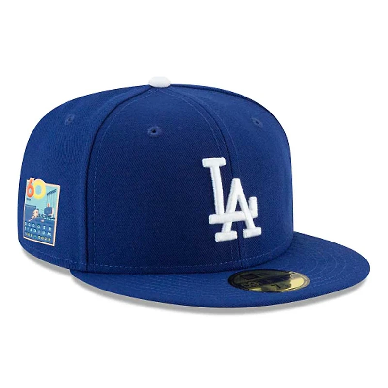 Los Angeles Dodgers Royal Blue Dodger Stadium 60 Years Side Patch 59FIFTY Fitted Hat