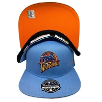 Golden State Warriors Light Blue 2000 NBA All Star Game Side Patch Orange UV Mitchell & Ness Fitted Hat