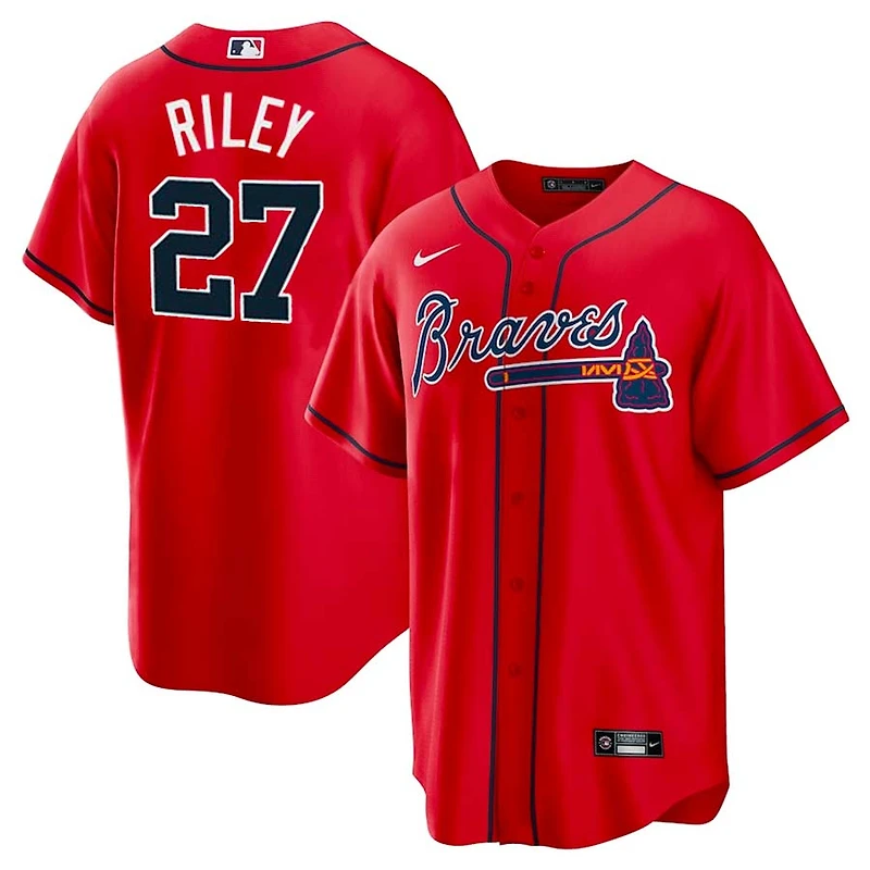 Atlanta Braves Austin Riley Red Alternate Player Jersey