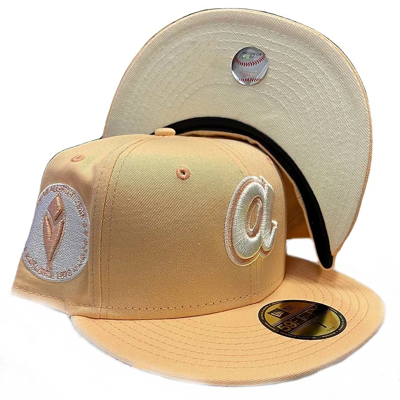 Atlanta Braves Peaches and Cream Cooperstown 1972 Side Patch UV 59FIFTY Fitted Hat