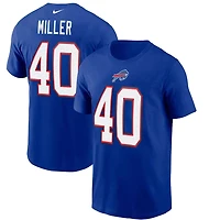 Buffalo Bills Von Miller Royal Blue Name & Number T-Shirt