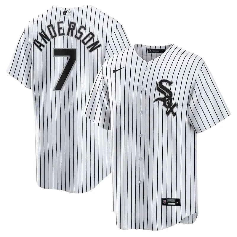 Chicago White Sox Tim Anderson Nike Black Pinstripe Home Player Jersey