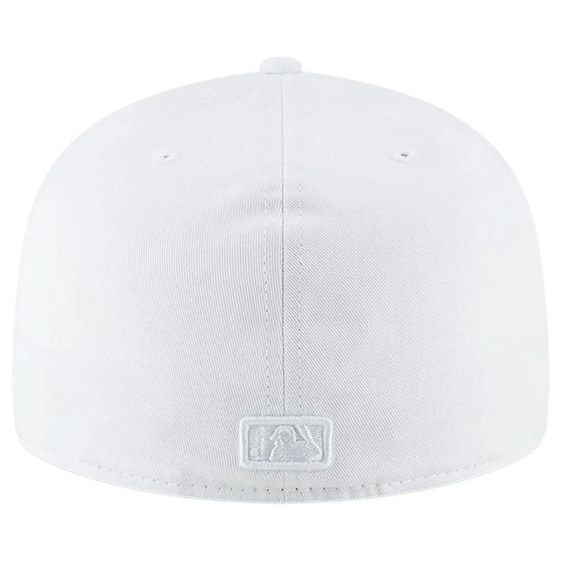 Los Angeles Dodgers Primary Logo Basic All White New Era 59FIFTY Fitted Hat