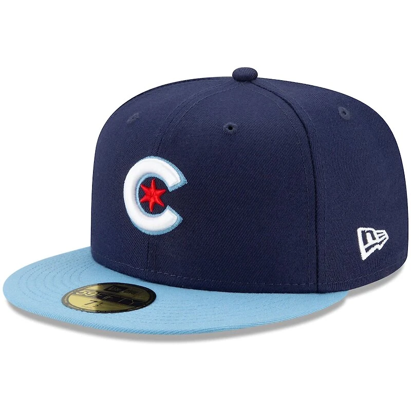 Chicago Cubs New Era Navy Light Blue City Connect 59FIFTY Fitted Hat