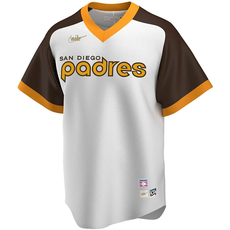 San Diego Padres Tony Gwynn White Nike V-Neck Home Cooperstown Collection Player Jersey