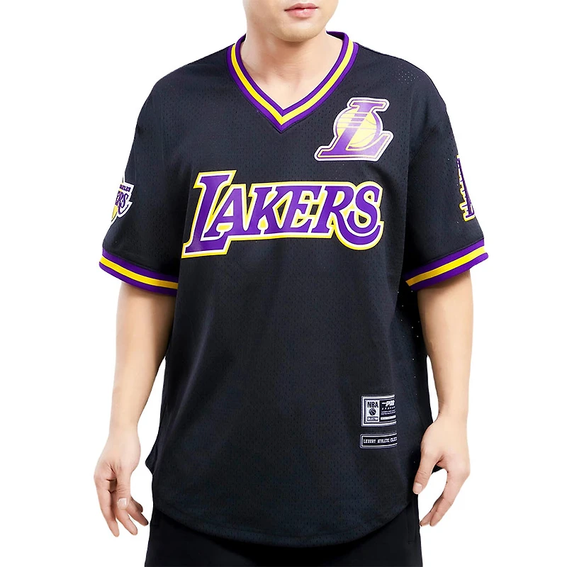Pro Standard Los Angeles Lakers Logo Black Team Mesh Jersey