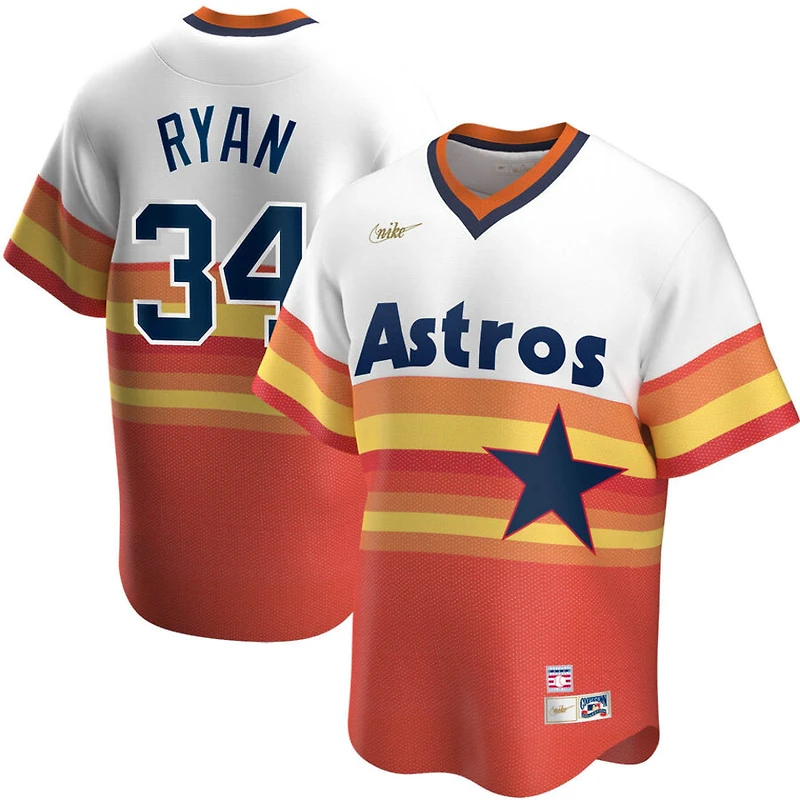 Houston Astros Nolan Ryan Nike White Home Cooperstown Collection Player Jersey