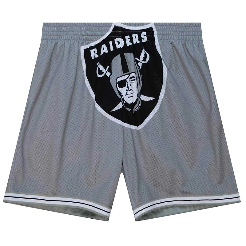 Las Vegas Raiders Gray Mitchell & Ness Big Face Shorts