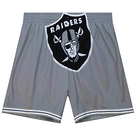 Las Vegas Raiders Gray Mitchell & Ness Big Face Shorts