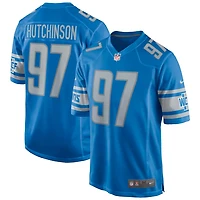 Detroit Lions Aidan Hutchinson Nike Blue Game Jersey