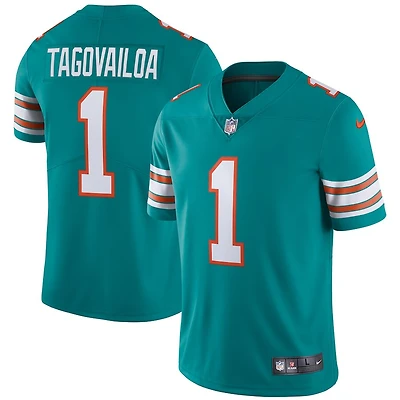 Miami Dolphins Tua Tagovailoa Nike Aqua Alternate Vapor F.U.S.E Limited Jersey