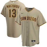 San Diego Padres Manny Machado Nike Tan Pinstripe Alternate Player Jersey