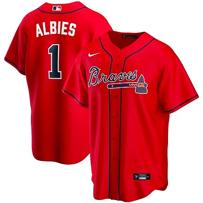 Atlanta Braves Ozzie Albies Red Alternate Player Jersey