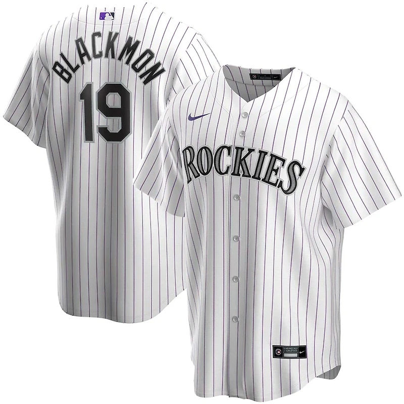 Colorado Rockies Charlie Blackmon White Pinstripe Home Player Jersey