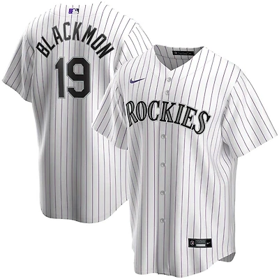 Colorado Rockies Charlie Blackmon White Pinstripe Home Player Jersey