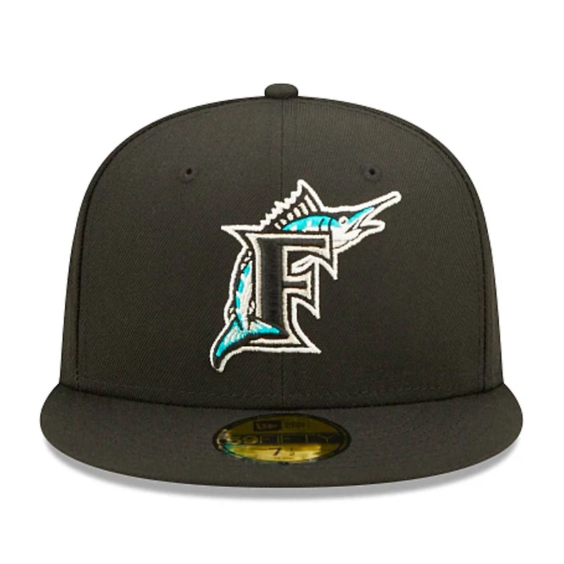 Florida Marlins Black 1997 World Series Pop Sweat 59FIFTY Fitted Hat