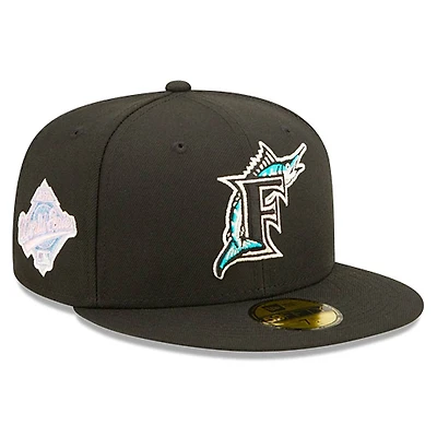 Florida Marlins Black 1997 World Series Pop Sweat 59FIFTY Fitted Hat