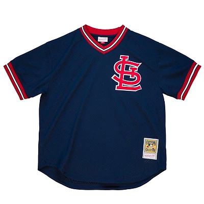St. Louis Cardinals Ozzie Smith Mitchell & Ness 1994 Black Cooperstown Mesh Pullover Jersey