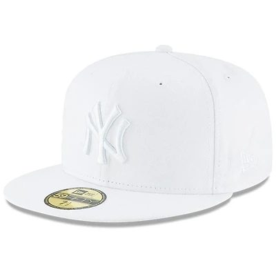 New York Yankees Era All White Primary Logo Basic 59FIFTY Fitted Hat