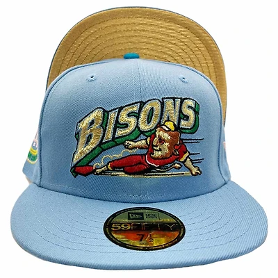 Buffalo Bisons Light Blue Lucky Charms Pack Hometown Collection Side Patch Gold UV Annual Clearance 59FIFTY Fitted Hat