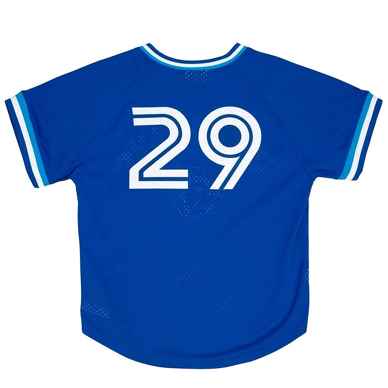 Toronto Blue Jays Joe Carter Mitchell & Ness 1993 Royal Mesh Pullover Jersey