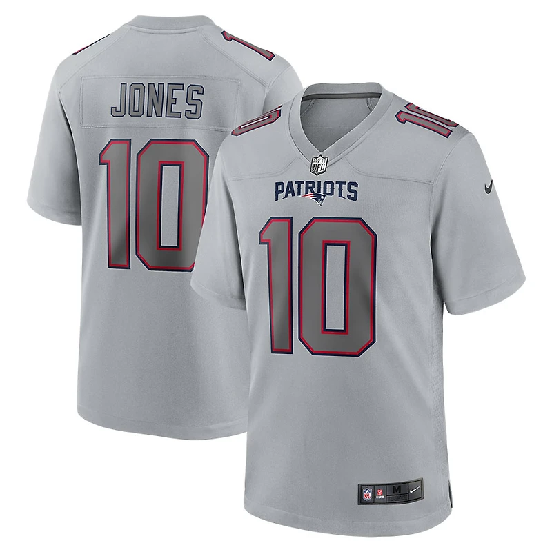 New England Patriots Mac Jones Nike Atmosphere Gray Game Jersey