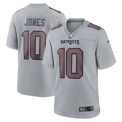 New England Patriots Mac Jones Nike Atmosphere Gray Game Jersey